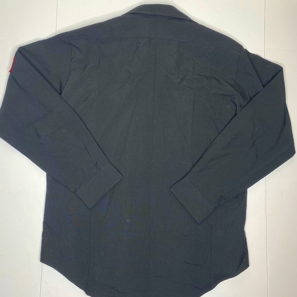 U.S.Navy Button Front Long Sleeve Black Shirt Sz L/XL - Picture 4 of 7